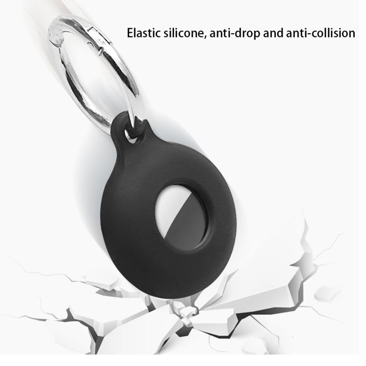 Dual - Side Hollow Anti - scratch Silicone Shockproof Protective Cover Case with Keychain Hook Loop, For AirTag - ORIWHIZ