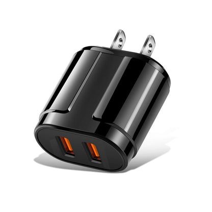 Dual USB Portable Travel Charger + 1 Meter USB to Micro USB Data Cable, US Plug - ORIWHIZ
