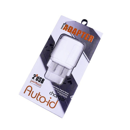 Dual USB Portable Travel Charger + 1 Meter USB to Micro USB Data Cable, US Plug - ORIWHIZ