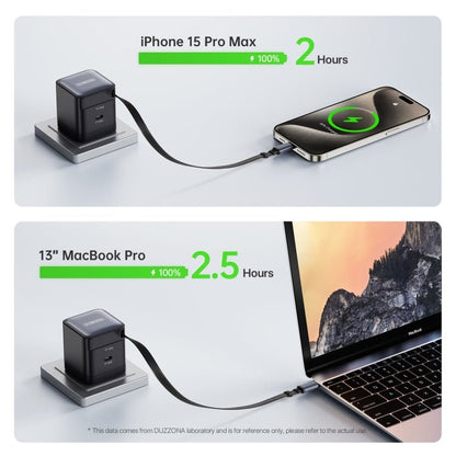 DUZZONA T10 PD 65W GaN Mini Type - C / USB - C Fast Charger with Cable, T10, EU Plug - ORIWHIZ