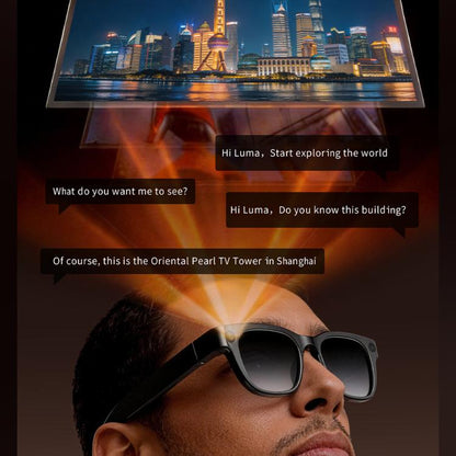 E06S 13MP 1080P Dual - Loudspeaker AI Smart Glasses Support Music / Calling - ORIWHIZSmart GlassesSmart WearSmart Wear Electronics