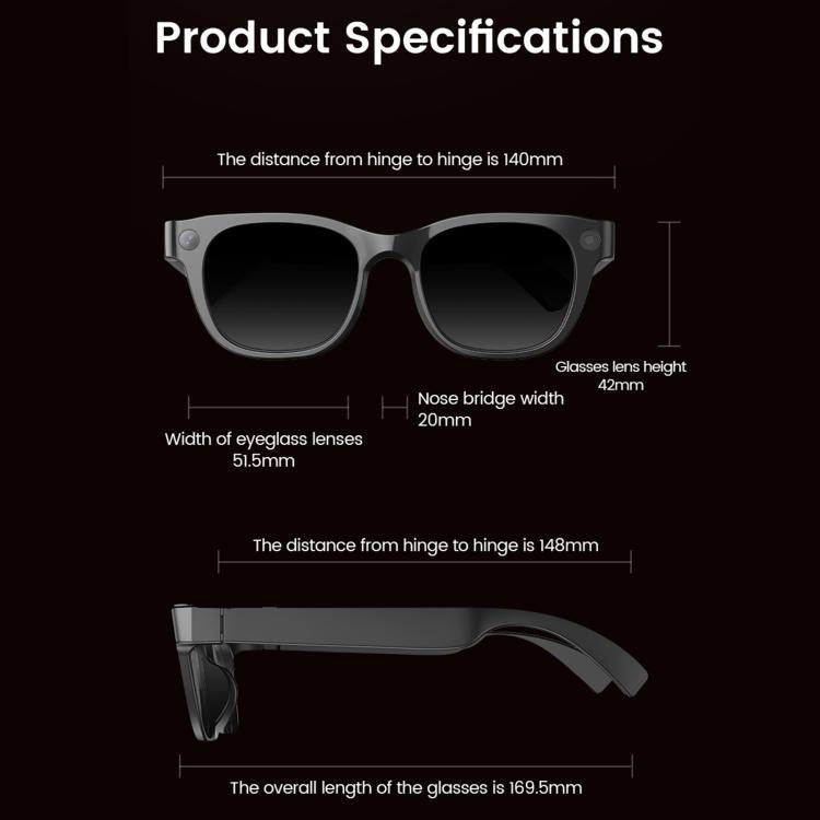 E06S 13MP 1080P Dual - Loudspeaker AI Smart Glasses Support Music / Calling - ORIWHIZSmart GlassesSmart WearSmart Wear Electronics