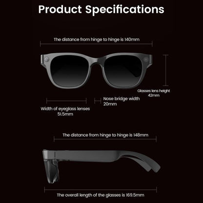 E06S 13MP 1080P Dual - Loudspeaker AI Smart Glasses Support Music / Calling - ORIWHIZSmart GlassesSmart WearSmart Wear Electronics