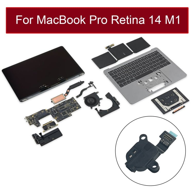 Earphone Jack Flex Cable 821 - 03117 - A 923 - 06757 for MacBook Pro 14 inch M1 A2442 EMC3650 2021, For MacBook Pro 14 inch M1 A2442 - ORIWHIZ