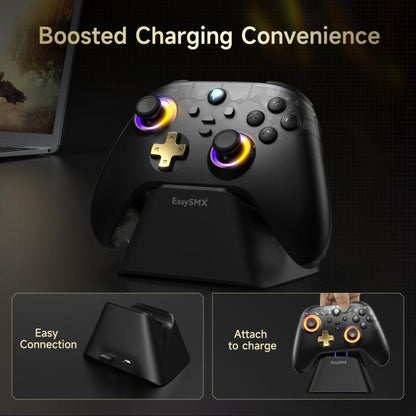EasySMX D05 Tri - mode Wireless Gaming Controller for PC/Switch/Steam Deck/TV/Phone with Charging Dock - ORIWHIZEasySMXGame AccessoriesGamepads