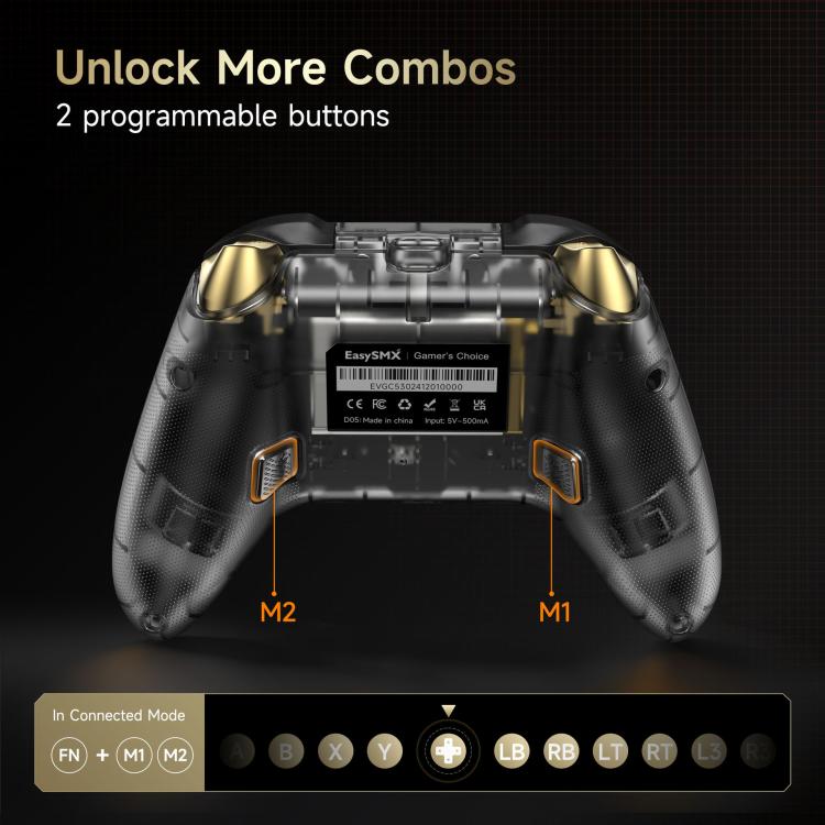 EasySMX D05 Tri - mode Wireless Gaming Controller for PC/Switch/Steam Deck/TV/Phone with Charging Dock - ORIWHIZEasySMXGame AccessoriesGamepads