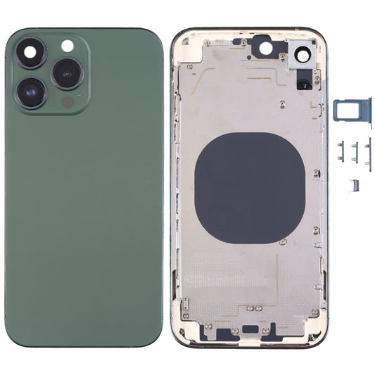 Electroplated Frame Back Housing Cover with Appearance Imitation of iP13 Pro for iPhone XR, for iPhone XR(Electroplated Frame ,Green) - ORIWHIZ