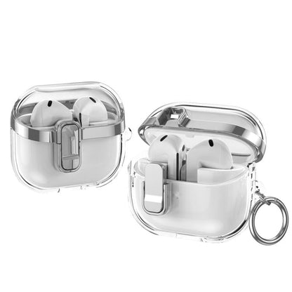 Electroplating Transparent Earphone Protective Case with Security Lock, For Samsung Galaxy Buds3 / 3 Pro - ORIWHIZ