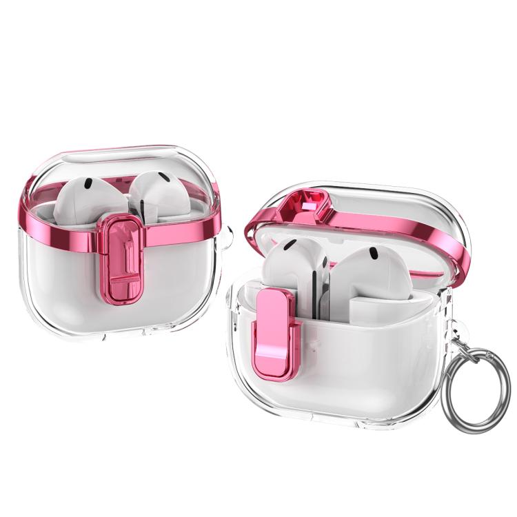 Electroplating Transparent Earphone Protective Case with Security Lock, For Samsung Galaxy Buds3 / 3 Pro - ORIWHIZ