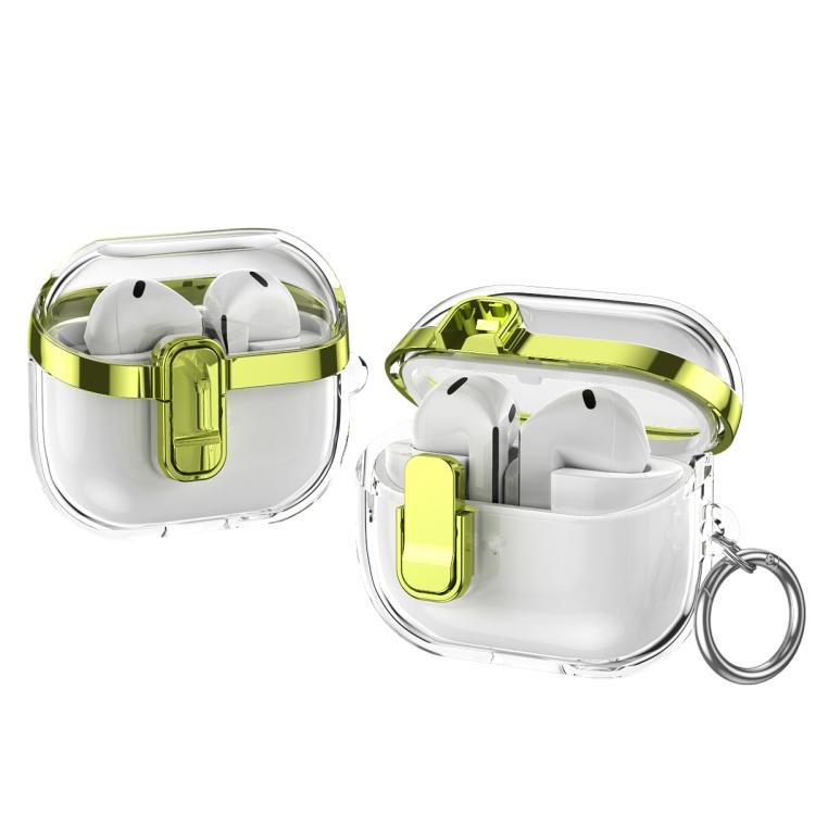 Electroplating Transparent Earphone Protective Case with Security Lock, For Samsung Galaxy Buds3 / 3 Pro - ORIWHIZ