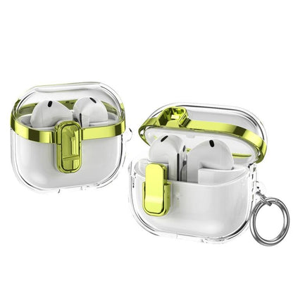 Electroplating Transparent Earphone Protective Case with Security Lock, For Samsung Galaxy Buds3 / 3 Pro - ORIWHIZ
