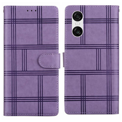Embossed Checkered Leather Phone Case, For Sony Xperia 1 VII, For Sony Xperia 10 VI, For Sony Xperia 1 VI - ORIWHIZMobile AccessoriesSonySony Cases