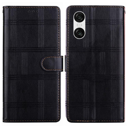 Embossed Checkered Leather Phone Case, For Sony Xperia 1 VII, For Sony Xperia 10 VI, For Sony Xperia 1 VI - ORIWHIZMobile AccessoriesSonySony Cases