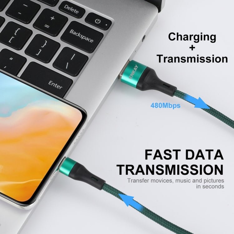 ENKAY 1m USB 3.0 to USB - C / Type - C 5A Super Fast Charging Sync Data Cable, ENK - CB119 - ORIWHIZ