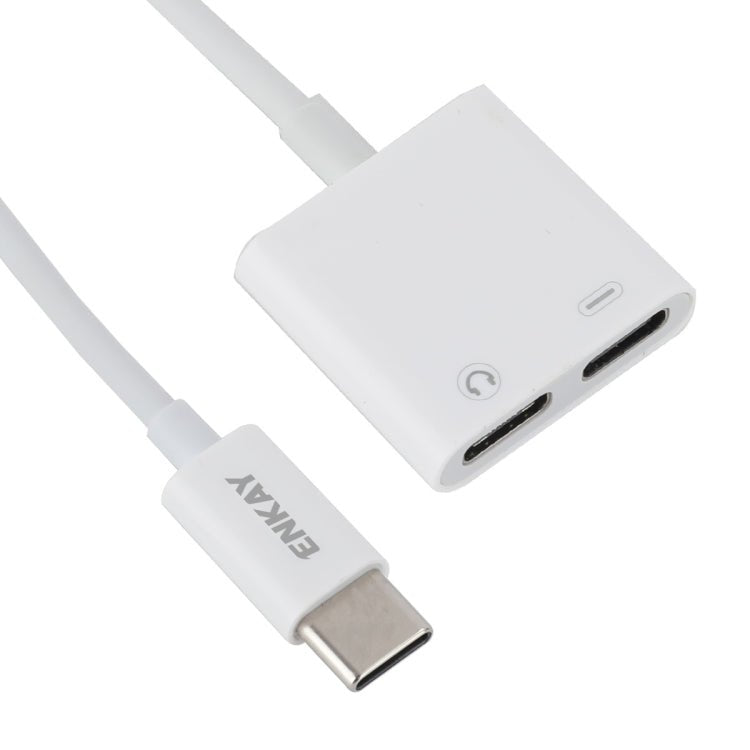 ENKAY ENK - AT105 USB - C / Type - C to Dual Type - C Headphone & Charging Adapter Data Cable - ORIWHIZ