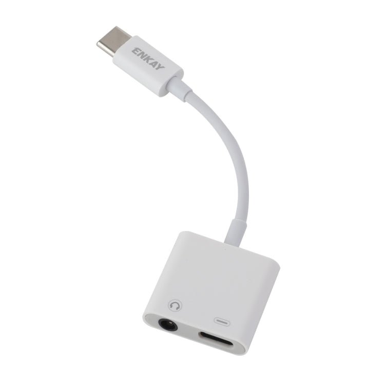 ENKAY ENK - AT106 USB - C / Type - C to 3.5mm Audio + Type - C Headphone & Charging Adapter Data Cable - ORIWHIZ