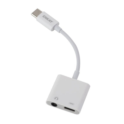 ENKAY ENK - AT106 USB - C / Type - C to 3.5mm Audio + Type - C Headphone & Charging Adapter Data Cable - ORIWHIZ