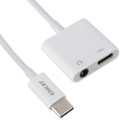 ENKAY ENK - AT106 USB - C / Type - C to 3.5mm Audio + Type - C Headphone & Charging Adapter Data Cable - ORIWHIZ