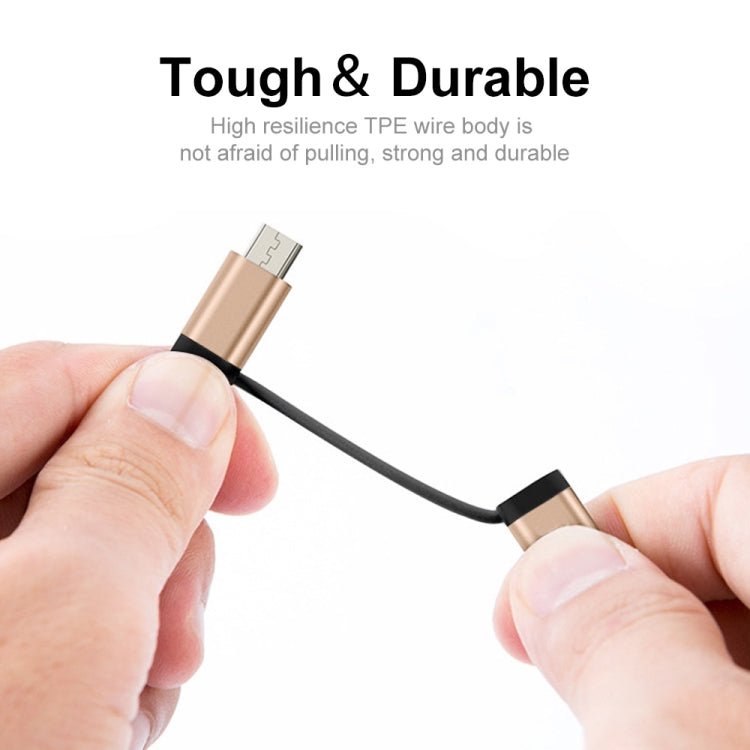 ENKAY ENK - AT113 2 in 1 Type - C / Micro USB to USB 3.0 Nylon Braided OTG Adapter Cable - ORIWHIZ