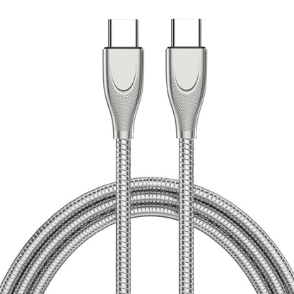 ENKAY ENK - CB129 PD 65W Type - C to Type - C Carbon Steel Hose Spring Fast Charging Data Cable, Length 1m, 1m Type - C to Type - C - ORIWHIZ