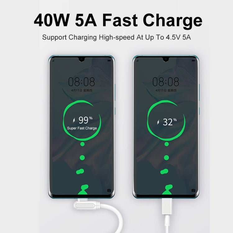 ENKAY Hat - Prince ENK - CB109 5A USB to USB - C / Type - C 90 Degree Elbow Silicone Data Sync Fast Charging Cable, 0.5m, 1m - ORIWHIZ