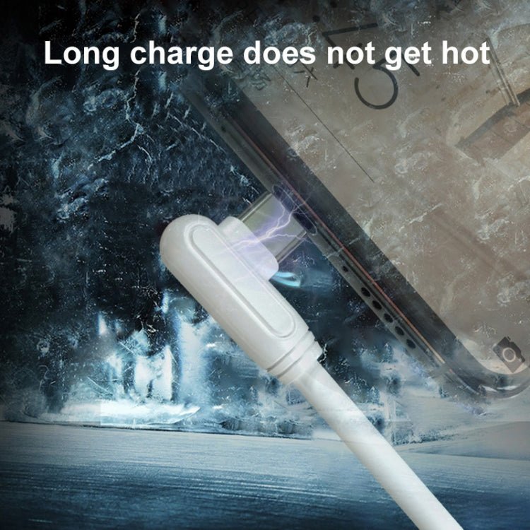 ENKAY Hat - Prince ENK - CB109 5A USB to USB - C / Type - C 90 Degree Elbow Silicone Data Sync Fast Charging Cable, 0.5m, 1m - ORIWHIZ