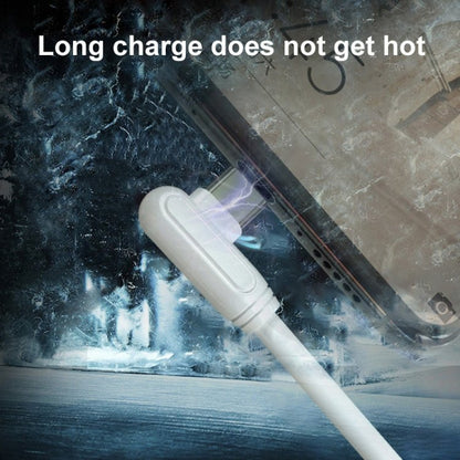 ENKAY Hat - Prince ENK - CB109 5A USB to USB - C / Type - C 90 Degree Elbow Silicone Data Sync Fast Charging Cable, 0.5m, 1m - ORIWHIZ