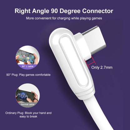 ENKAY Hat - Prince ENK - CB109 5A USB to USB - C / Type - C 90 Degree Elbow Silicone Data Sync Fast Charging Cable, 0.5m, 1m - ORIWHIZ