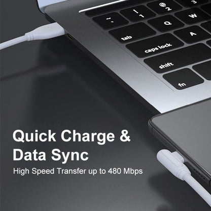 ENKAY Hat - Prince ENK - CB109 5A USB to USB - C / Type - C 90 Degree Elbow Silicone Data Sync Fast Charging Cable, 0.5m, 1m - ORIWHIZ