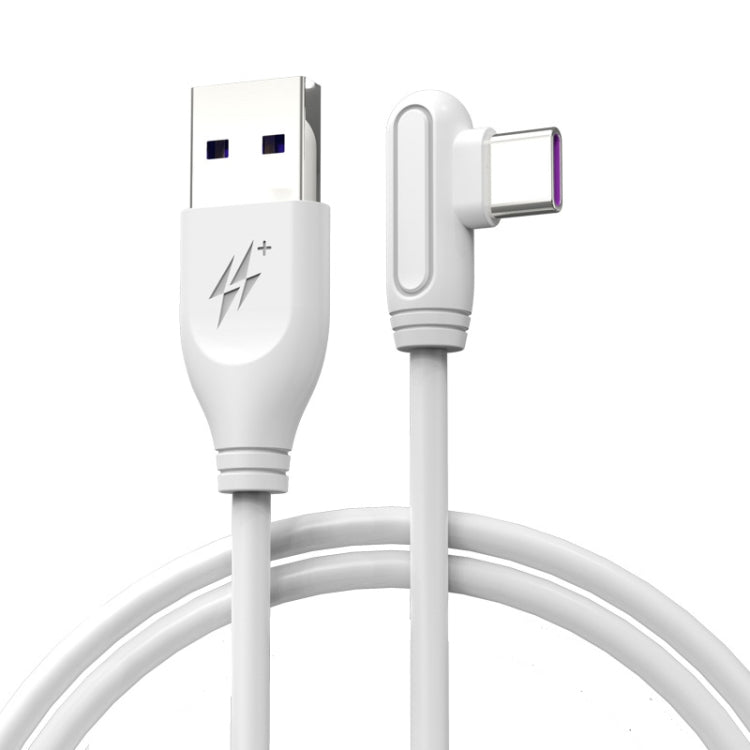 ENKAY Hat - Prince ENK - CB109 5A USB to USB - C / Type - C 90 Degree Elbow Silicone Data Sync Fast Charging Cable, 0.5m, 1m - ORIWHIZ