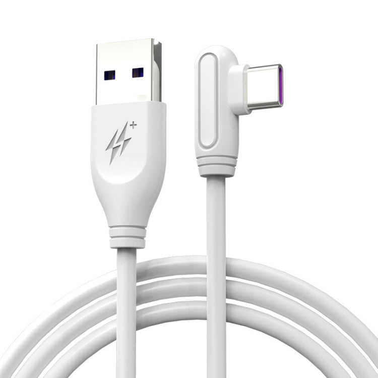 ENKAY Hat - Prince ENK - CB109 5A USB to USB - C / Type - C 90 Degree Elbow Silicone Data Sync Fast Charging Cable, 0.5m, 1m - ORIWHIZ