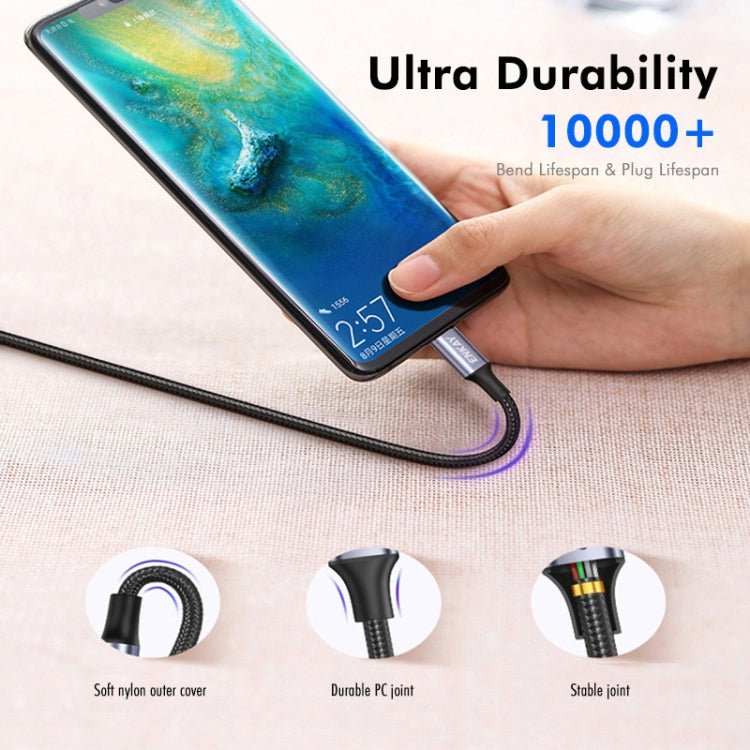 ENKAY PD100W 5A USB - C / Type - C to Type - C Elbow Fast Charging Cable with E - Marker, 1m, 2m - ORIWHIZ