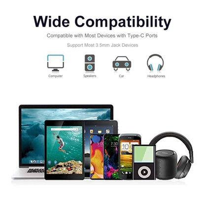 ENKAY USB - C / Type - C to 3.5mm Nylon Braided Aux Adapter Digital Decoding Audio Cable - ORIWHIZ