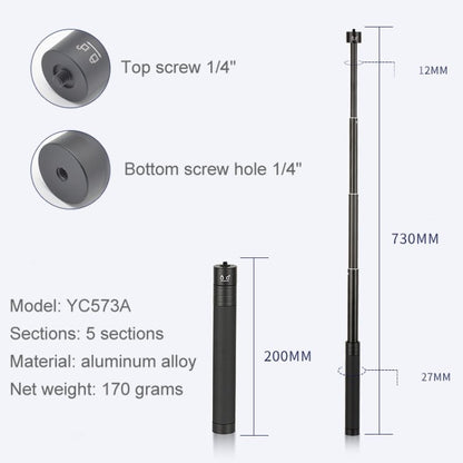 Extension Rod Stabilizer Dedicated Selfie Extension Rod for G5 / SPG / WG2 Gimbal, YC573A, YC573B, YC4120, YC493, YC667C, YC669 With PTZ, Dual - purpose Tie - in - ORIWHIZDJI & Insta360 AccessoriesExtendable PoleUniversal Grip Tripod