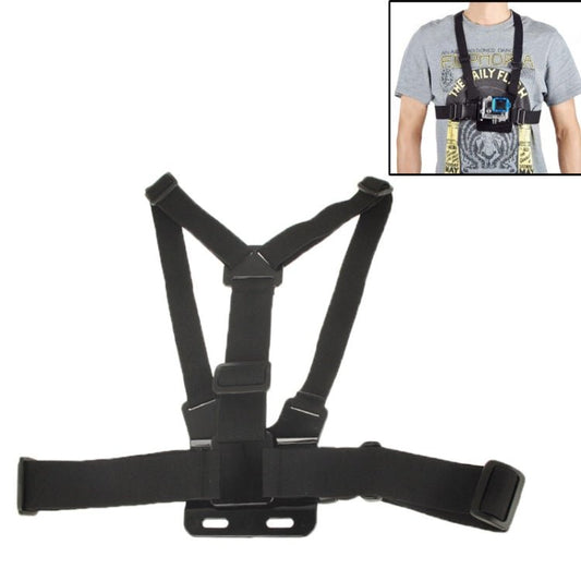 Cinturón elástico frontal para deportes extremos con correa para el hombro y soporte para GoPro, Insta360, DJI y otras cámaras de acción, para el pecho - ORIWHIZ. Cinturón para el pecho. Accesorios para DJI e Insta360. Cinturón universal para el pecho y la cabeza.