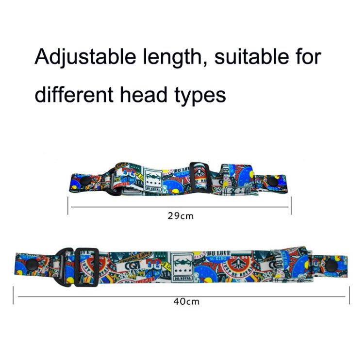 Flight Video Glasses Graffiti Color Headband Fixed Strap For DJI FPV Goggles V2, Strap, Strap + Power Line, Strap + Power Line + Pad - ORIWHIZDJI & Insta360 AccessoriesDJI FPV SeriesOther Accessories