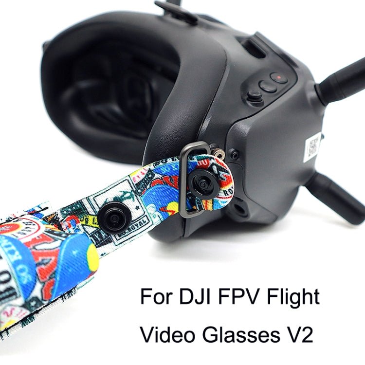 Flight Video Glasses Graffiti Color Headband Fixed Strap For DJI FPV Goggles V2, Strap, Strap + Power Line, Strap + Power Line + Pad - ORIWHIZDJI & Insta360 AccessoriesDJI FPV SeriesOther Accessories