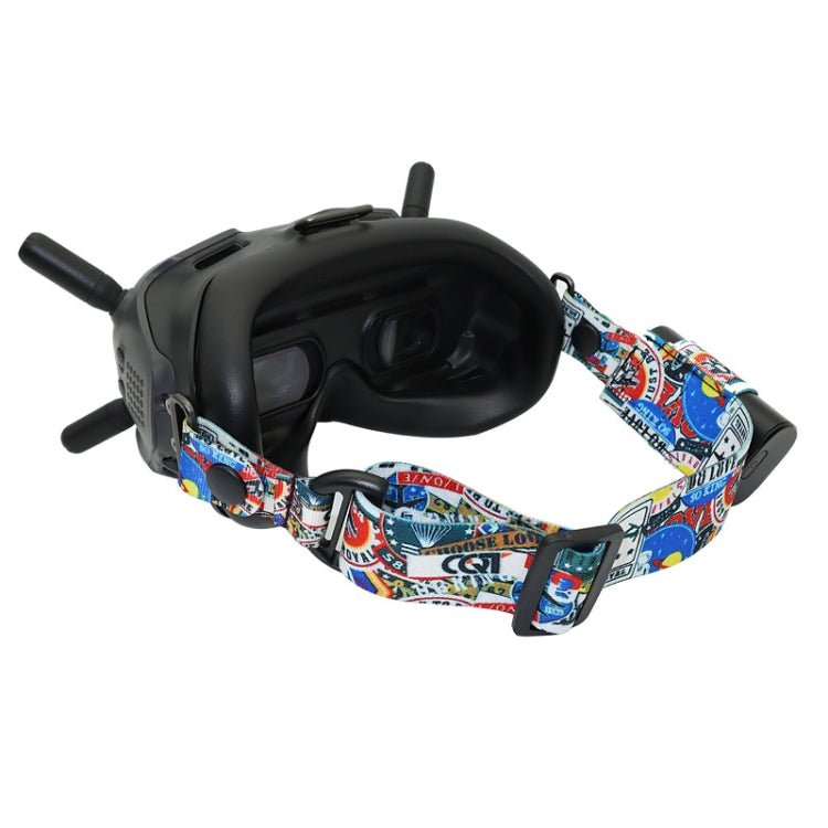 Flight Video Glasses Graffiti Color Headband Fixed Strap For DJI FPV Goggles V2, Strap, Strap + Power Line, Strap + Power Line + Pad - ORIWHIZDJI & Insta360 AccessoriesDJI FPV SeriesOther Accessories
