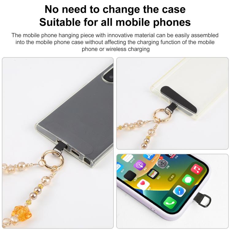 Flower Ice Bead Chain Phone Anti - lost Short Lanyard - ORIWHIZApple AccessoriesGadgetsLanyards & Wrist Straps