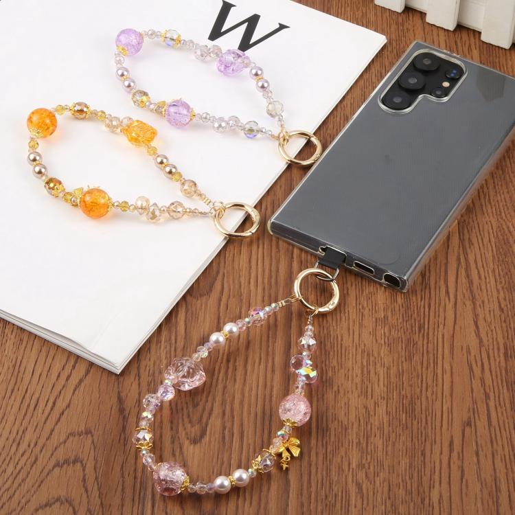 Flower Ice Bead Chain Phone Anti - lost Short Lanyard - ORIWHIZApple AccessoriesGadgetsLanyards & Wrist Straps