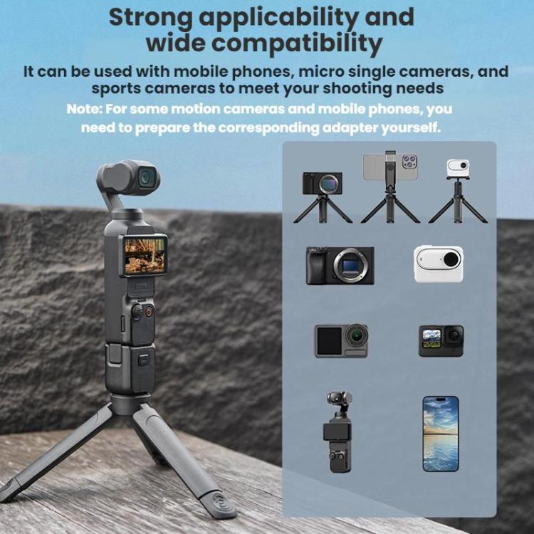Flymile Action Camera Tripod For DJI Osmo Pocket 3 / Action 4 / Insta360 X5 / GoPro, Tripod Extension, Tripod Extension with Copper Nut Adapter - ORIWHIZDJI & Insta360 AccessoriesFlymilePortable Mini Tripod