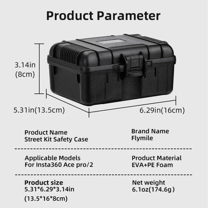 Flymile Carrying Case For Insta360 Ace Pro & Ace Pro 2 Street Photography Kit Shockproof Protective Storage Box, Carrying Case - ORIWHIZDJI & Insta360 AccessoriesFlymileInsta360 Ace Series