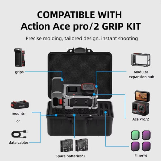Flymile Carrying Case For Insta360 Ace Pro & Ace Pro 2 Street Photography Kit Shockproof Protective Storage Box, Carrying Case - ORIWHIZDJI & Insta360 AccessoriesFlymileInsta360 Ace Series