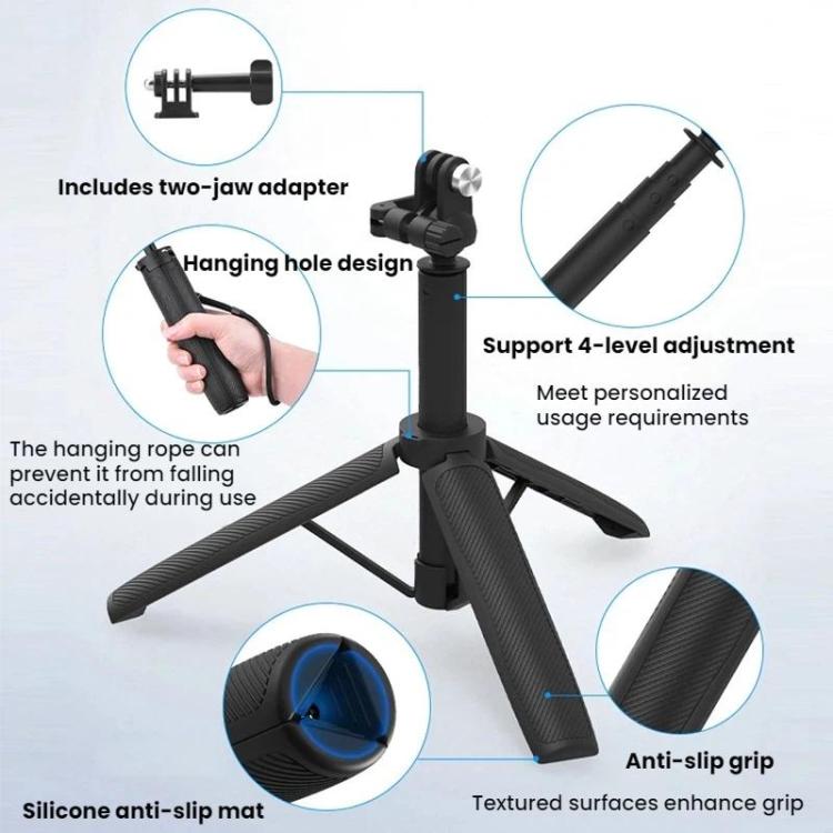 Flymile For DJI / GoPro / Insta360 Selfie Sticks Extension Tripods, 1/4 inch Version, Two - prong Version - ORIWHIZDJI & Insta360 AccessoriesFlymileMount & Holder