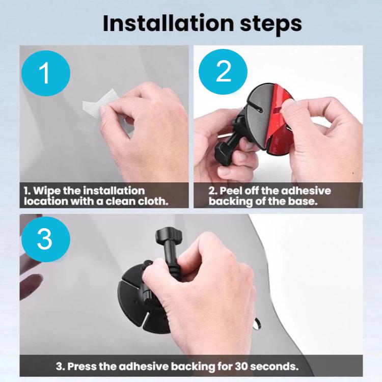 Flymile For DJI Osmo Pocket 3 / Insta360 X5 Ball Head Adhesive Base Mount, 1/4 inch Version, Two - prong Version - ORIWHIZDJI & Insta360 AccessoriesFlymileMount & Holder