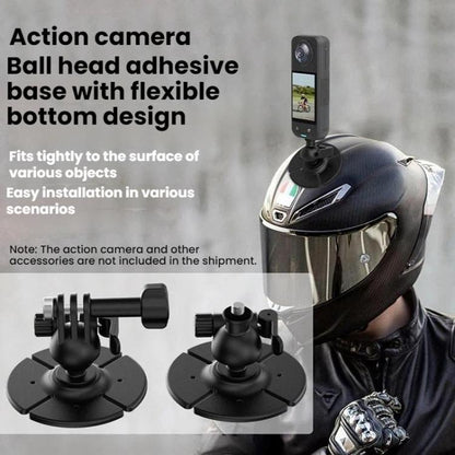 Flymile For DJI Osmo Pocket 3 / Insta360 X5 Ball Head Adhesive Base Mount, 1/4 inch Version, Two - prong Version - ORIWHIZDJI & Insta360 AccessoriesFlymileMount & Holder