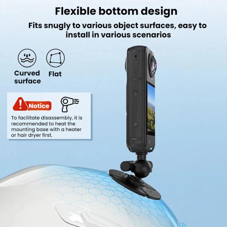 Flymile For DJI Osmo Pocket 3 / Insta360 X5 Ball Head Adhesive Base Mount, 1/4 inch Version, Two - prong Version - ORIWHIZDJI & Insta360 AccessoriesFlymileMount & Holder