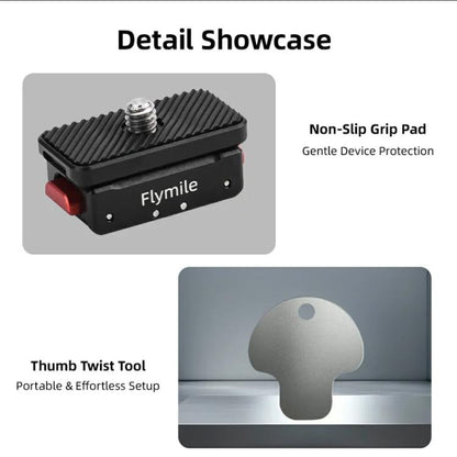 Flymile Magnetic Quick - Release Base 1/4 Inch Thread Foldable Extension Kit for Insta360 Ace Pro 2/Ace Pro/Ace/X5/X4/X3/X2, 1/4 Inch Thread Foldable Kit - ORIWHIZDJI & Insta360 AccessoriesFlymileInsta360 Ace Series