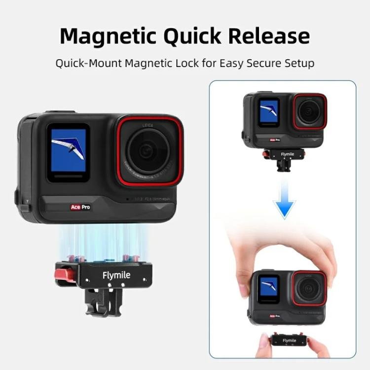 Flymile Magnetic Quick - Release Base 1/4 Inch Thread Foldable Extension Kit for Insta360 Ace Pro 2/Ace Pro/Ace/X5/X4/X3/X2, 1/4 Inch Thread Foldable Kit - ORIWHIZDJI & Insta360 AccessoriesFlymileInsta360 Ace Series