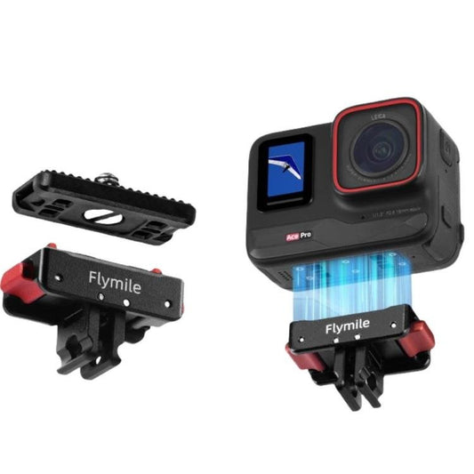 Kit de extensión plegable con base magnética de liberación rápida Flymile de rosca de 1/4 de pulgada para Insta360 Ace Pro 2/Ace Pro/Ace/X5/X4/X3/X2, kit plegable con rosca de 1/4 de pulgada - Accesorios ORIWHIZDJI e Insta360 Flymile Serie Insta360 Ace